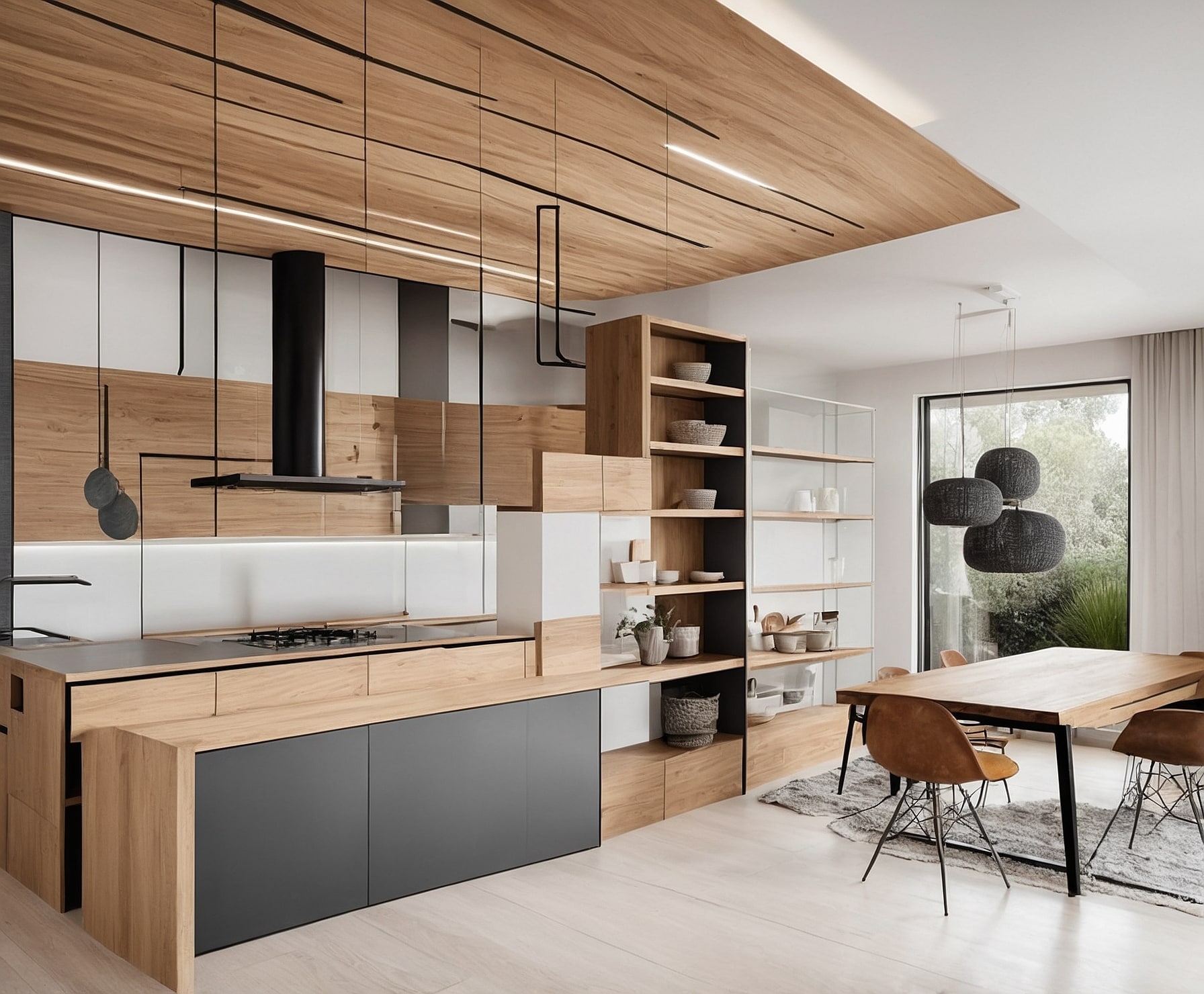 Cocina de madera a medida moderna y funcional