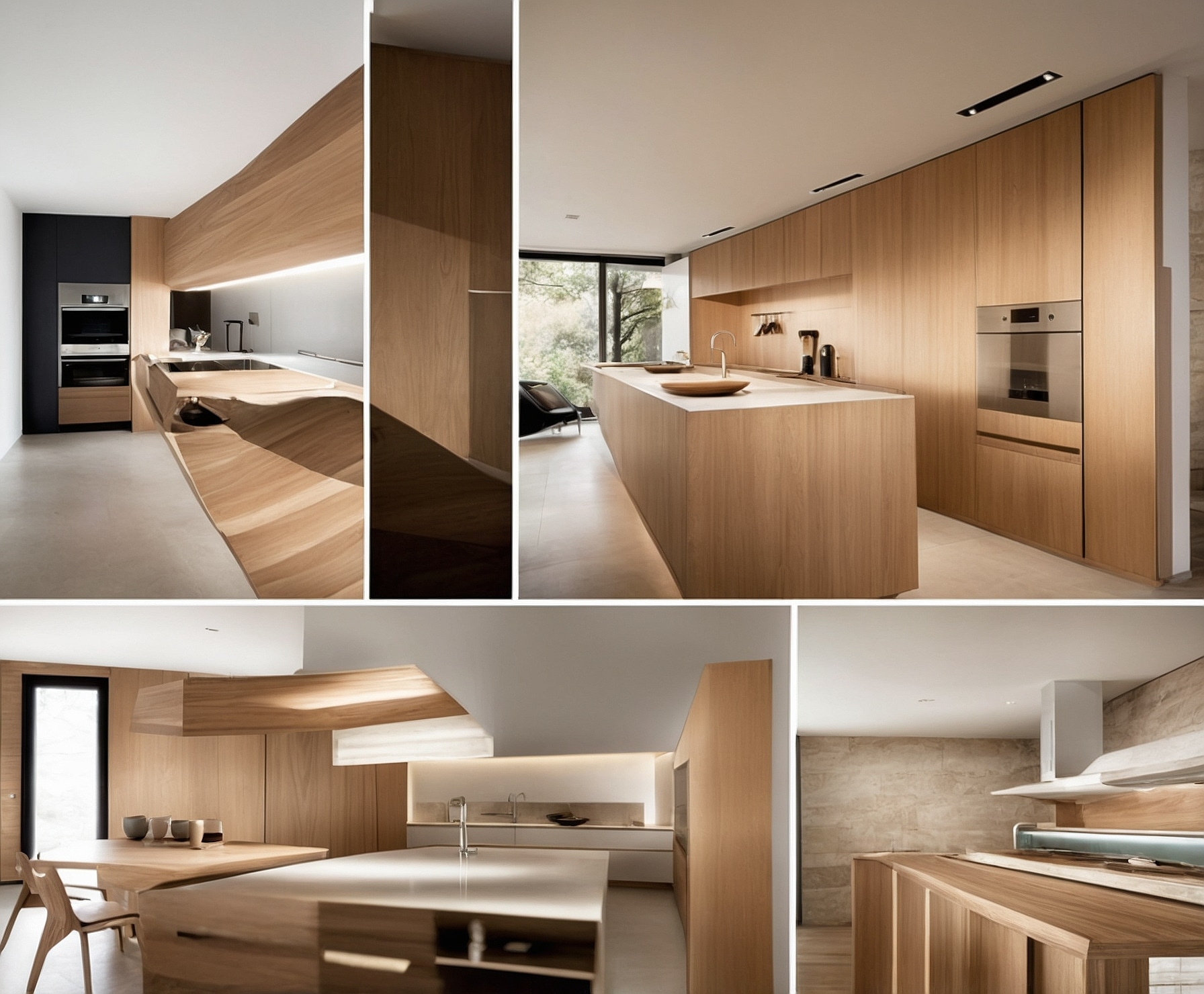 Reforma integral de cocina en madera natural